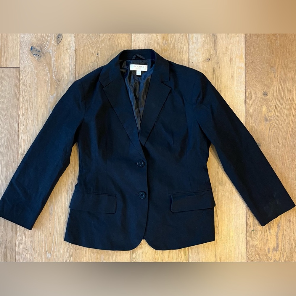 Rochas Paris black blazer jacket size 8 - Picture 6 of 6